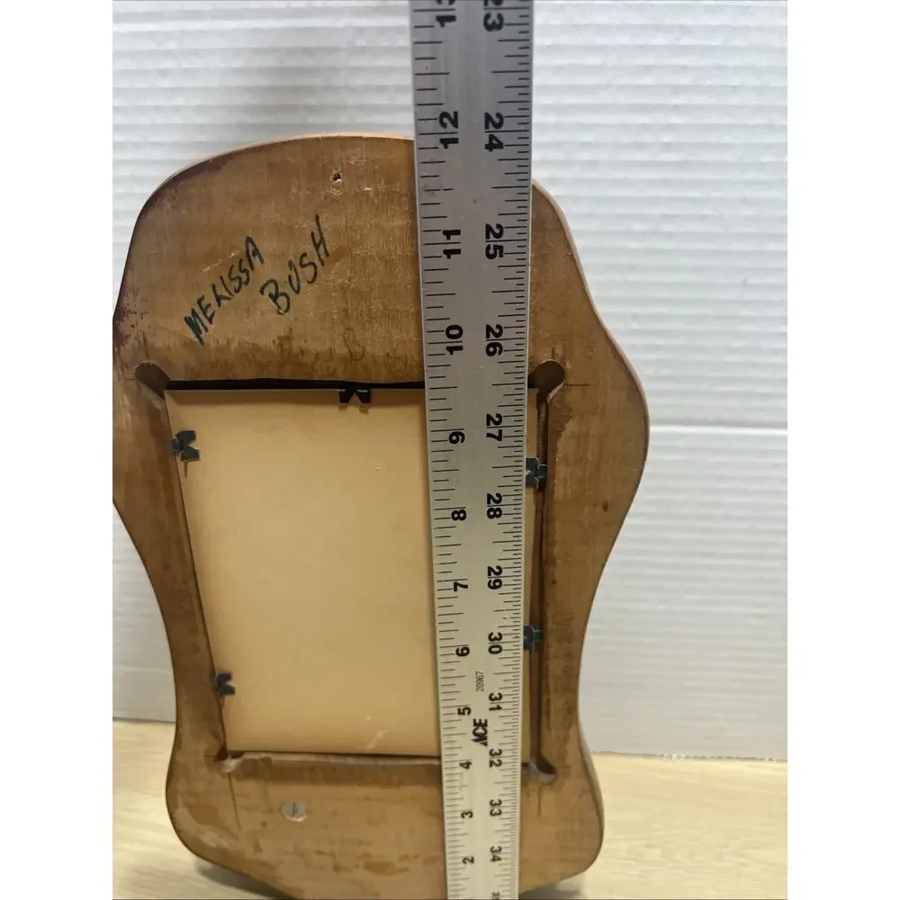 Vintage Wooden Sconce With Shelf Mirror Sign